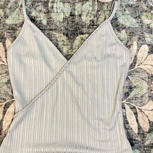 Madison & Berkeley Gray Ribbed Tank Top
